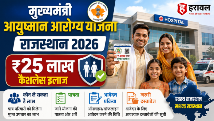 मुख्यमंत्री आयुष्मान आरोग्य योजना राजस्थान 2026: कौन ले सकता है लाभ, पात्रता, आवेदन प्रक्रिया और जरूरी दस्तावेज मुख्यमंत्री आयुष्मान आरोग्य योजना राजस्थान 2026: कौन ले सकता है लाभ, पात्रता, आवेदन प्रक्रिया और जरूरी दस्तावेज